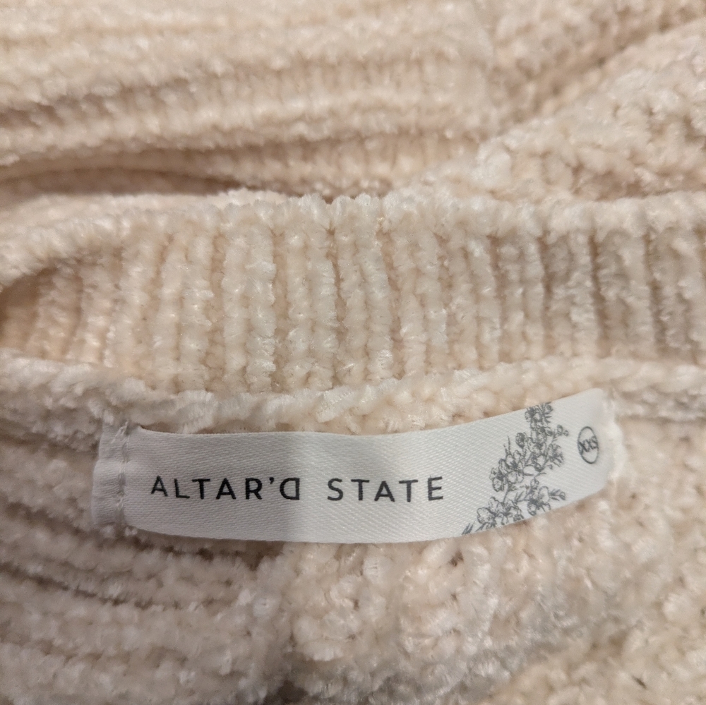 Altar'd State Cream Textured Sweater Xxs - Picture 4 of 4